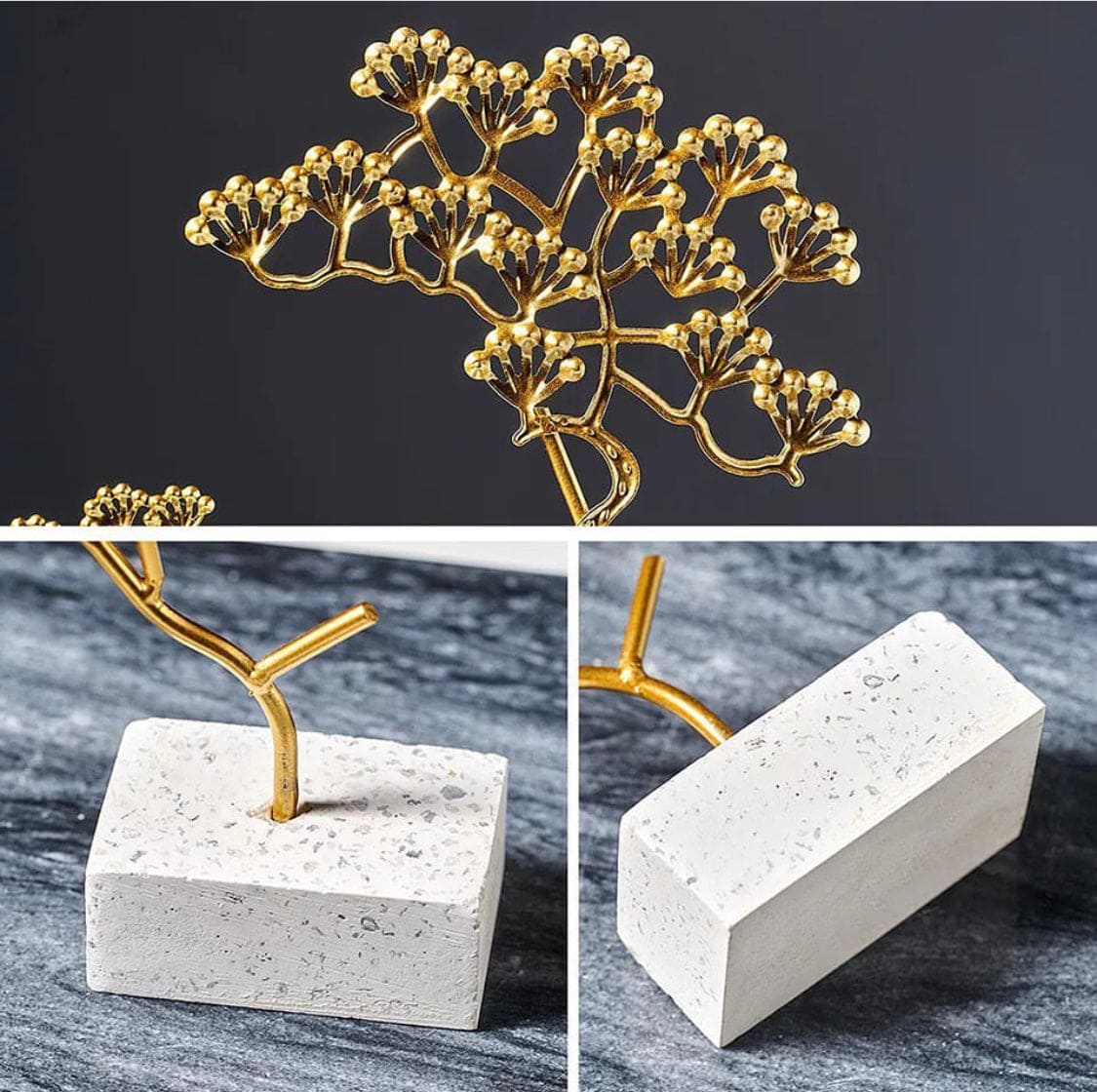 Golden Tree Home Decorations, Feng Shui Money Tree, Plant Model Figurines Pendulum Stand Golden Tree Home Decorations, Feng Shui Money Tree, Plant Model Figurines Pendulum Stand